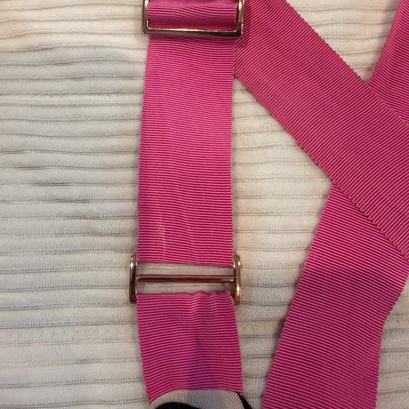 Ted Baker Black and White Strapless Dress with Pink Straps - Picture 5 of 6